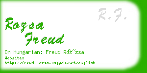 rozsa freud business card